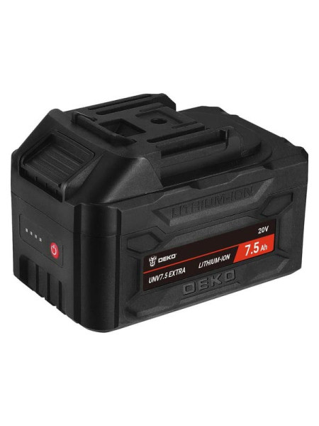 Аккумулятор DEKO UNV7.5 EXTRA, Li-ion, 20В, 7.5А_ч, с повышенной токоотдачей 063-4499