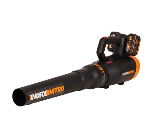 Воздуходувка аккумуляторная бесщеточная WORX 40В, 4 Ач х2, двойное ЗУ 2x1A WG581E