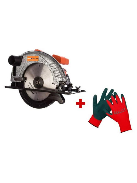 Пила циркулярная Спец БЦП-1300, 1550Вт, диск 185мм, 5000об/мин, картонная упаковка + перчатки Спец Спец-3322/ВС-136-0272