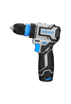 Дрель-шуруповерт аккумуляторная бесщеточная компактная DEKO Loner 12V PRO в кейсе со съёмным патроном, 12В, 2x3.0Ач 085-1122