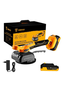 Виброприсоска аккумуляторная для укладки плитки DEKO DKTT20 в кейсе, 20В, 2x2.5Ач 085-1133