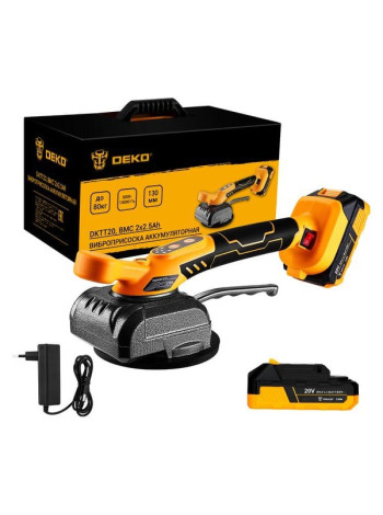 Виброприсоска аккумуляторная для укладки плитки DEKO DKTT20 в кейсе, 20В, 2x2.5Ач 085-1133