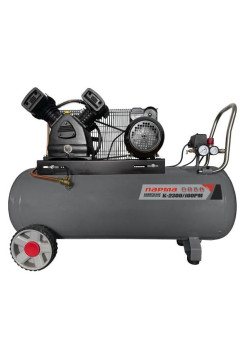 Компрессор Парма K-2300/100РМ (масляный ременной, 2200Вт, асинхронный, 100л, 336л/мин, 10бар, вых. 2шт/рапид) 02.014.00013