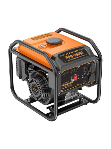 Генератор PPG -3600I инверторный (2,8/3 кВт, 220В, 2 розетки, USB-порты)(24шт/пал) Carver 01.020.00053