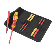 Набор насадок с отвёрткой-битодержателем Wera Kraftform Kompakt VDE 7 Universal 1 Tool Finder 7 предметов WE-006600