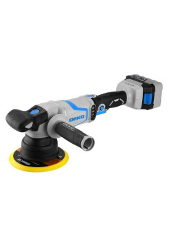 Полировальная аккумуляторная орбитальная шлифмашина DEKO DKCP20DA PRO бесщеточная, в кейсе, 150 мм, 20В, 1x5.0Ач 085-1066