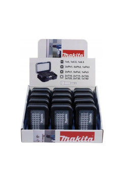 Набор бит с держателем 12 шт, в наборе 30 бит и держатель Makita D-30667-12
