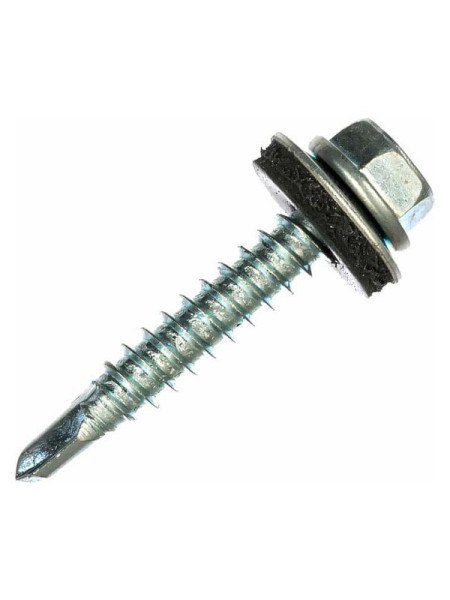 Кровельный саморез КРЕП-КОМП цинк с шайбой EPDM 6,3x76 К (1000шт) ск6376