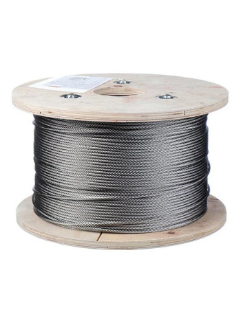 Трос для растяжки КРЕП-КОМП ART 8379, нержавейка А2, 7х7, 2 мм, 250 м трн2