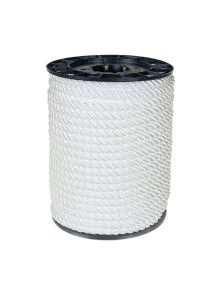 Полипропиленовый канат АзотХимФортис тросовой свивки 12 мм 100 м белый 73662