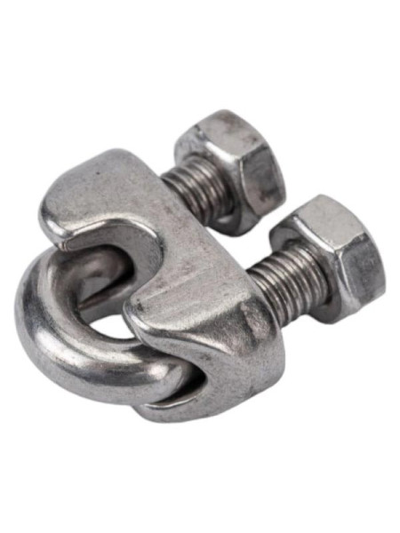 Канатный зажим КРЕП-КОМП нержавейка А4, ART 9074, М8, 80 шт. зкн8