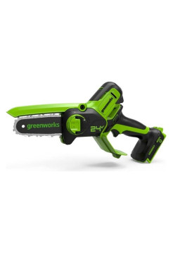 Аккумуляторная цепная мини пила GreenWorks 24V, 10 см, без АКБ и ЗУ 2008207