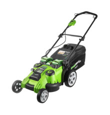 Газонокосилка аккумуляторная GreenWorks TwInforce G40LM49DB, 40V, 49 см, c 1хАКБ 4 Ач c USB и ЗУ 2500207USB4