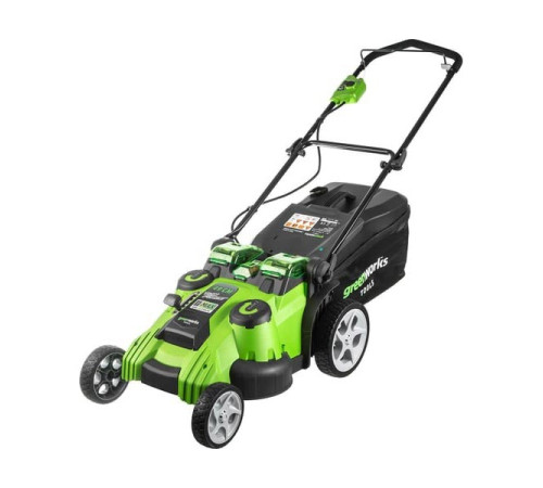 Газонокосилка аккумуляторная GreenWorks TwInforce G40LM49DB, 40V, 49 см, c 1хАКБ 4 Ач c USB и ЗУ 2500207USB4