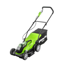 Газонокосилка аккумуляторная GreenWorks G40LM35 40V, 35 см, c 1хАКБ 2 Ач c USB и ЗУ 2501907USB2