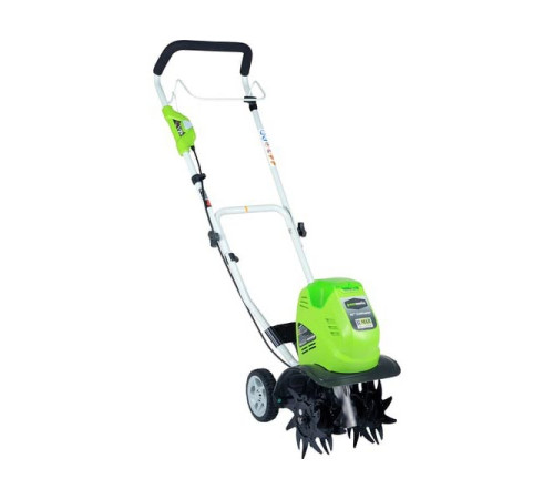 Культиватор аккумуляторный GreenWorks G40TL 40V, с 1хАКБ 4 Ач c USB и ЗУ 27087USB4