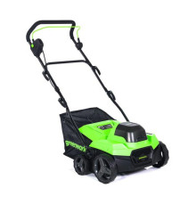 Аэратор-скарификатор аккумуляторный GreenWorks 40V, бесщеточный, c 1хАКБ 4Ач c USB и ЗУ 2517607USB4