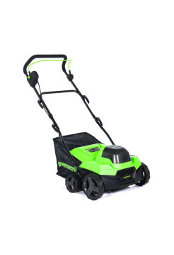 Аэратор-скарификатор аккумуляторный GreenWorks 40V, бесщеточный, c 1хАКБ 4Ач c USB и ЗУ 2517607USB4