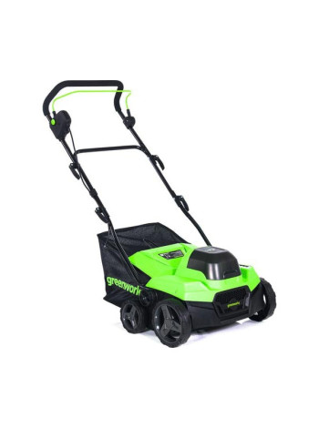 Аэратор-скарификатор аккумуляторный GreenWorks 40V, бесщеточный, c 1хАКБ 4Ач c USB и ЗУ 2517607USB4