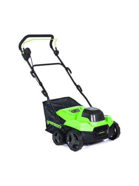 Аэратор-скарификатор аккумуляторный GreenWorks 40V, бесщеточный, c 1хАКБ 4Ач c USB и ЗУ 2517607USB4