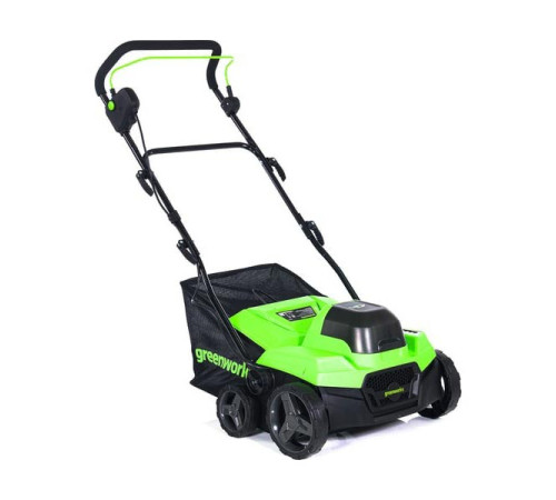 Аэратор-скарификатор аккумуляторный GreenWorks 40V, бесщеточный, c 1хАКБ 4Ач c USB и ЗУ 2517607USB4