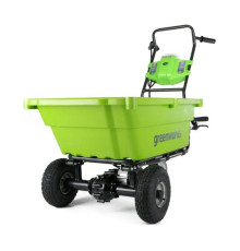 Садовая тележка самоходная GreenWorks 40V, 106 л, с 1хАКБ 4 Ач c USB и ЗУ 7400007USB4