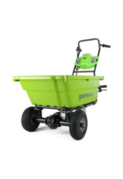 Садовая тележка самоходная GreenWorks 40V, 106 л, с 1хАКБ 4 Ач c USB и ЗУ 7400007USB4