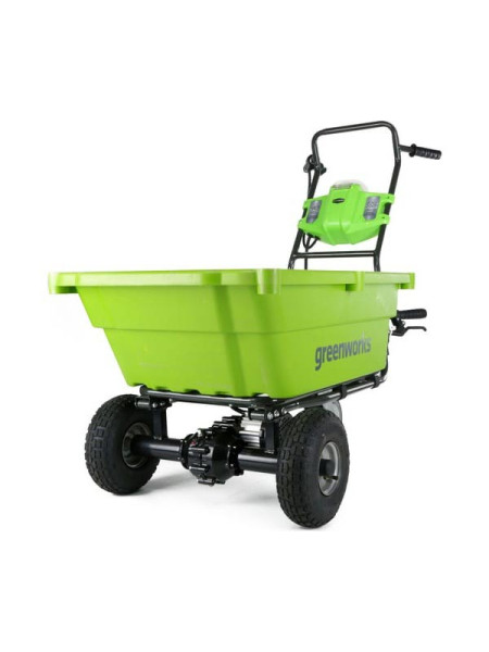 Садовая тележка самоходная GreenWorks 40V, 106 л, с 1хАКБ 4 Ач c USB и ЗУ 7400007USB4