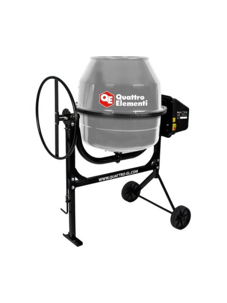 Бетоносмеситель QUATTRO ELEMENTI Terra 180 700 Вт, 180 л, 23 об/м, замес 90 л, чугунный венец 917-988