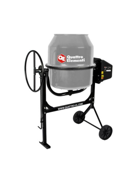 Бетоносмеситель QUATTRO ELEMENTI Terra 160 700 Вт, 160 л, 27 об/м, замес 70 л, чугунный венец 917-971