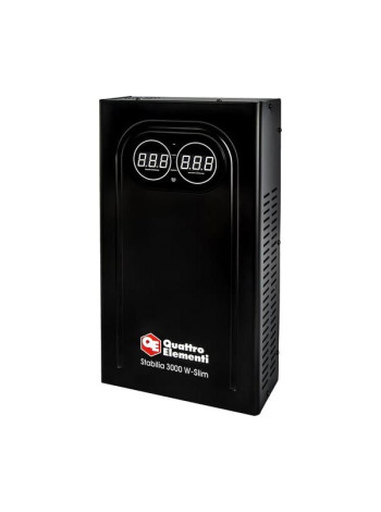 Стабилизатор напряжения настенный QUATTRO ELEMENTI Stabilia 3000 W-Slim (3000 ВА, 140-270 В) 917-803