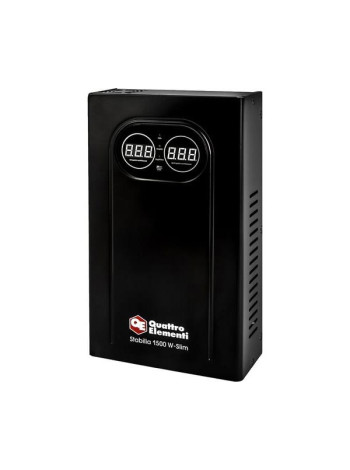 Стабилизатор напряжения настенный QUATTRO ELEMENTI Stabilia 1500 W-Slim (1500 ВА, 140-270 В) 917-780