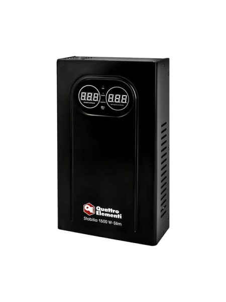 Стабилизатор напряжения настенный QUATTRO ELEMENTI Stabilia 1500 W-Slim (1500 ВА, 140-270 В) 917-780