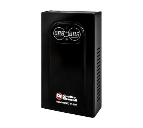 Стабилизатор напряжения настенный QUATTRO ELEMENTI Stabilia 2000 W-Slim (2000 ВА, 140-270 В) 917-797