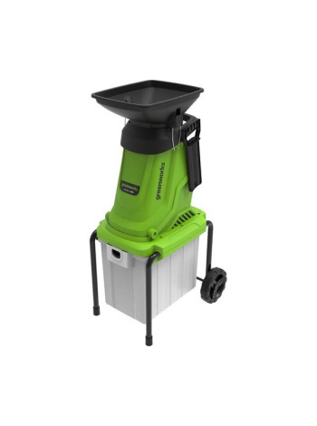 Измельчитель садовый электрический GreenWorks 220 В, 2800 Вт, с контейнером 2208007