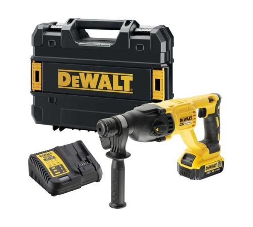 Аккумуляторный перфоратор Dewalt DCH133M1, 18 В, 2.6 Дж, 5500 уд/мин, с АКБ 4 Ач и ЗУ, в кейсе TSTAK DCH133M1-QW