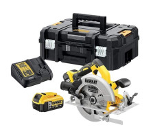 Аккумуляторная дисковая пила Dewalt DCS570P2, 18 В, 184 мм, 5500 об/мин, с 2 АКБ 5 Ач и ЗУ, в кейсе TSTAK DCS570P2-QW