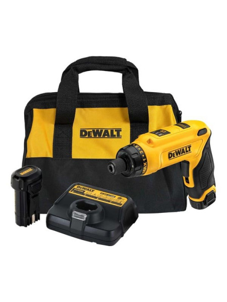 Аккумуляторная отвертка Dewalt DCF680G2, 7.2 В, 430 об/мин, с 2 АКБ 1 Ач и ЗУ, в сумке DCF680G2-QW
