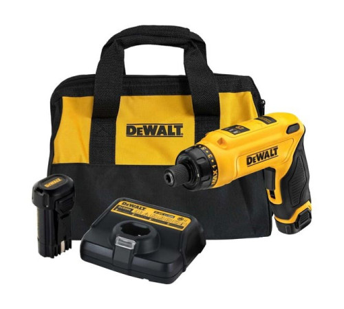 Аккумуляторная отвертка Dewalt DCF680G2, 7.2 В, 430 об/мин, с 2 АКБ 1 Ач и ЗУ, в сумке DCF680G2-QW