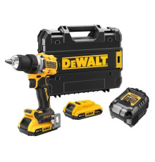 Аккумуляторная дрель-шуруповерт Dewalt DCD800D2T, 18 В, 2000 об/мин, с 2 АКБ 2 Ач и ЗУ, в кейсе TSTAK DCD800D2T-QW
