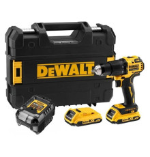 Аккумуляторная ударная дрель-шуруповерт Dewalt DCD709D2T, 18 В, 1650 об/мин, 28050 уд/мин, с 2 АКБ 2 Ач и ЗУ, в кейсе TSTAK DCD709D2T-QW