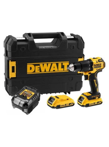 Аккумуляторная ударная дрель-шуруповерт Dewalt DCD709D2T, 18 В, 1650 об/мин, 28050 уд/мин, с 2 АКБ 2 Ач и ЗУ, в кейсе TSTAK DCD709D2T-QW