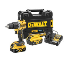 Аккумуляторная ударная дрель-шуруповерт Dewalt 18 В, 1650 об/мин, 28050 уд/мин, с 2 АКБ 5 Ач и ЗУ, в кейсе TSTAK DCD100YP2T DCD100YP2T-QW