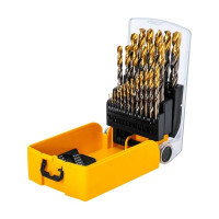Набор сверл по металлу Denzel 1-13 мм, Р6М5К8-TiN, Golden Tip, 25 шт 723010