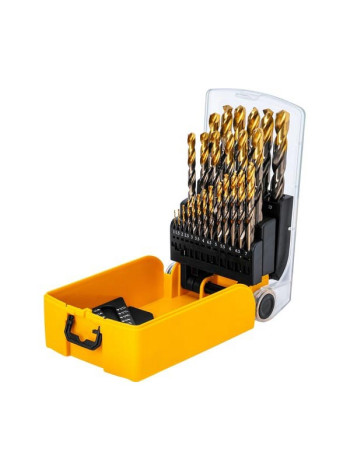 Набор сверл по металлу Denzel 1-13 мм, Р6М5К8-TiN, Golden Tip, 25 шт 723010