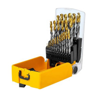 Набор сверл по металлу Denzel 1-13 мм, Р6М5-TiN, Golden Tip, 25 шт 723009