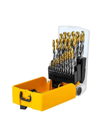 Набор сверл по металлу Denzel 1-13 мм, Р6М5-TiN, Golden Tip, 25 шт 723009