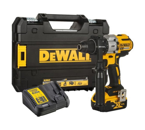 Аккумуляторная ударная дрель-шуруповерт Dewalt DCD996P1, 18 В, 2250 об/мин, 38250 уд/мин, с АКБ 5 Ач и ЗУ, в кейсе TSTAK  DCD996P1-QW