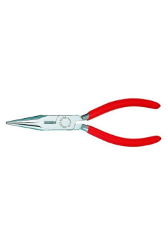 Длинногубцы KNIPEX  с реж. кромк. радиомонтаж., полукругл. прям. губки,  хром, 1К ручки KN-2503125
