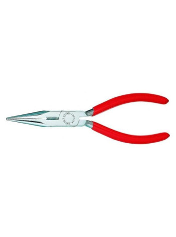 Длинногубцы KNIPEX  с реж. кромк. радиомонтаж., полукругл. прям. губки,  хром, 1К ручки KN-2503125